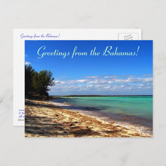 Carte Postale Salutations des Bahamas ! (Devant / Derrière)