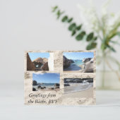 Carte Postale Salutations des Bains, Îles Vierges britanniques (Debout devant)