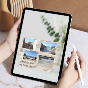 Carte Postale Salutations des Bains, Îles Vierges britanniques