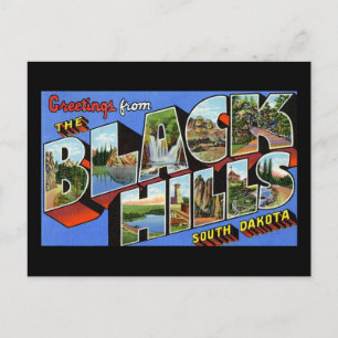 Carte Postale Salutations des Black Hills Dakota du Sud