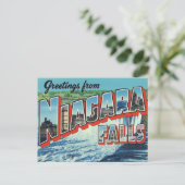 Carte Postale Salutations des chutes du Niagara (Debout devant)