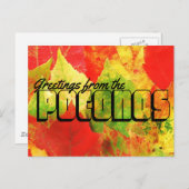 Carte Postale Salutations des Feuilles colorés Poconos (Devant / Derrière)