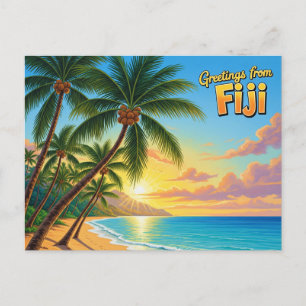 Carte Postale Salutations des Fidji