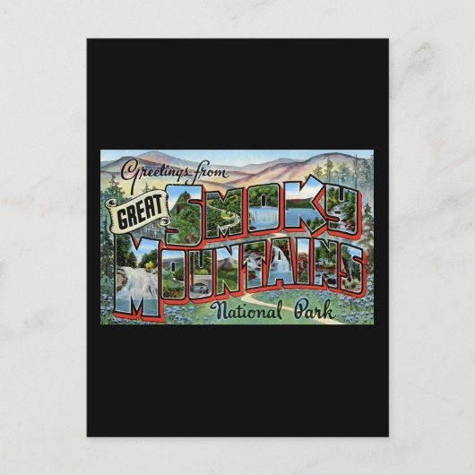Carte Postale Salutations des Great Smokey Mountains (Devant)