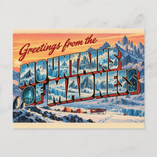 Carte Postale Salutations des montagnes de la folie