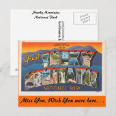 Carte Postale Salutations des montagnes Smoky (Devant / Derrière)