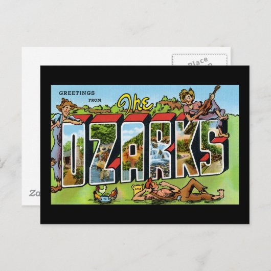 Carte Postale Salutations des Ozarks (Devant / Derrière)