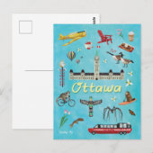 Carte Postale Salutations d'été d'Ottawa Canada (Devant / Derrière)