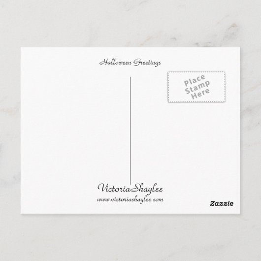 Carte Postale Salutations d'Halloween (Dos)