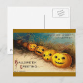 Carte Postale Salutations d'Halloween (Devant / Derrière)