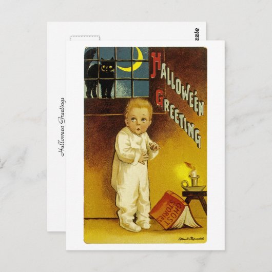 Carte Postale Salutations d'Halloween (Devant / Derrière)