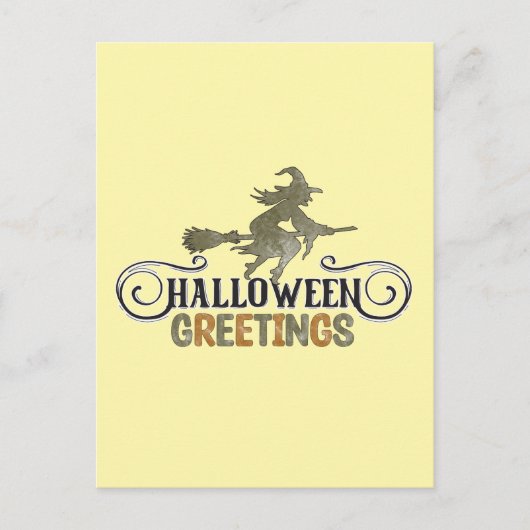 Carte Postale Salutations d'Halloween - Halloween (Devant)