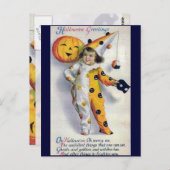Carte Postale Salutations d'Halloween vintage (Devant / Derrière)