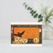 Carte Postale Salutations d'Halloween vintage (Debout devant)