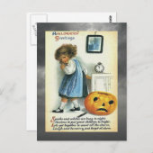 Carte Postale Salutations d'Halloween vintage (Devant / Derrière)
