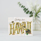 Carte Postale Salutations d'Hawaï (Debout devant)