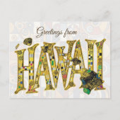 Carte Postale Salutations d'Hawaï (Devant)