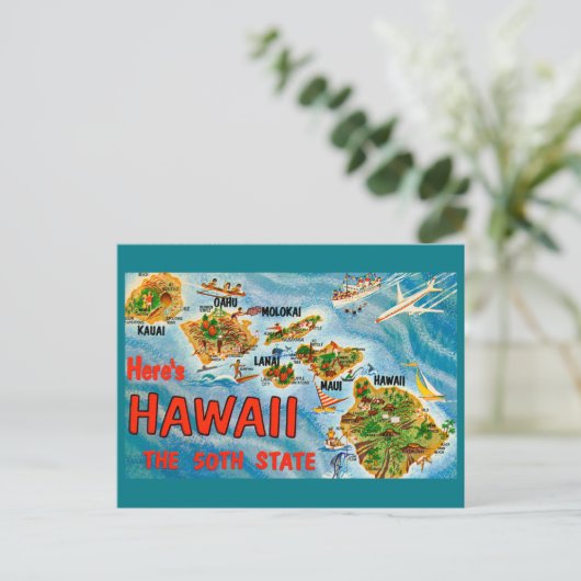 Carte Postale Salutations d'Hawaii (Debout devant)
