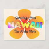 Carte Postale Salutations d'Hawaii (Devant)