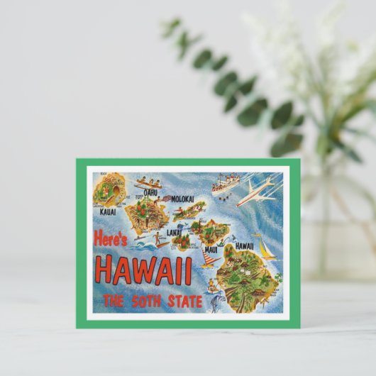 Carte Postale Salutations d'Hawaii (Debout devant)
