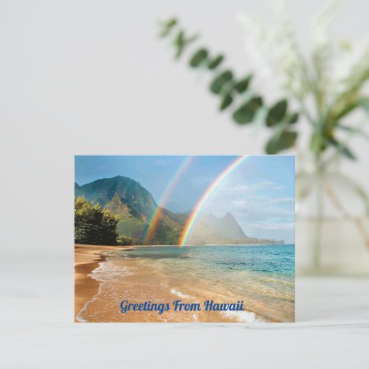 Carte Postale Salutations d'Hawaii (Debout devant)