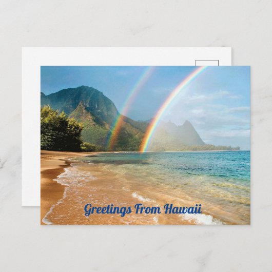 Carte Postale Salutations d'Hawaii (Devant / Derrière)