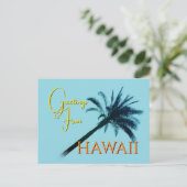 Carte Postale Salutations d'Hawaii - Palmiers (Debout devant)