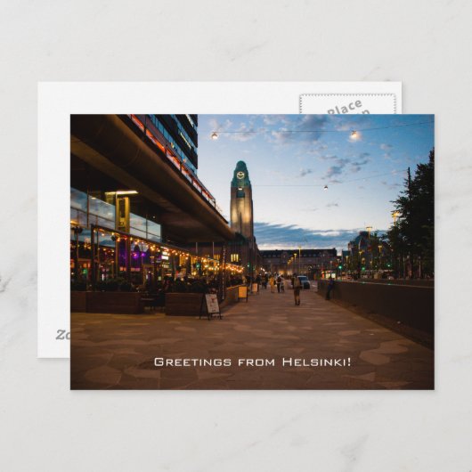 Carte Postale Salutations d'Helsinki (Devant / Derrière)