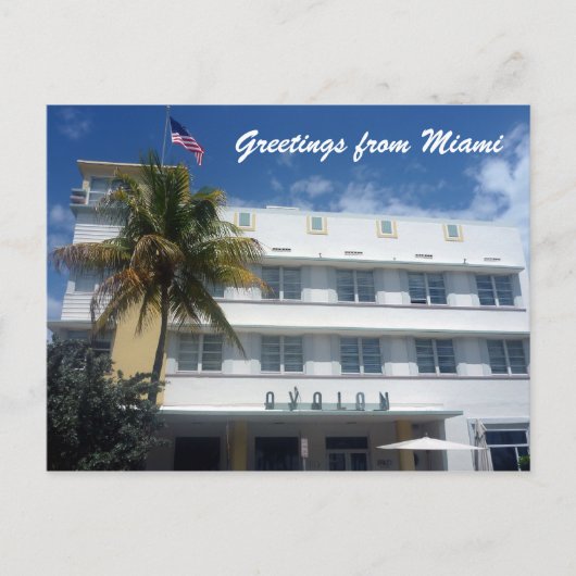 Carte Postale salutations d'hôtel miami (Devant)