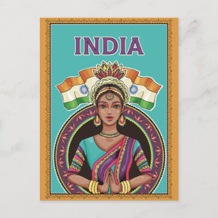 Carte Postale Salutations d'Inde