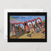 Carte Postale Salutations d'Indiana (Devant / Derrière)