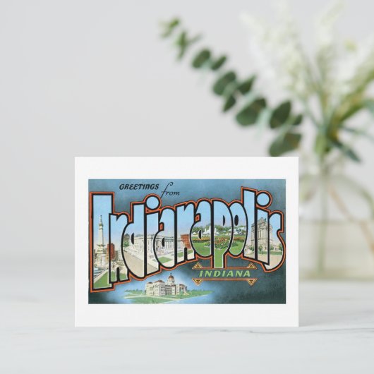 Carte Postale Salutations d'Indianapolis (Debout devant)