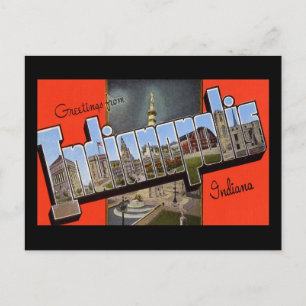 Carte Postale Salutations d'Indianapolis Indiana