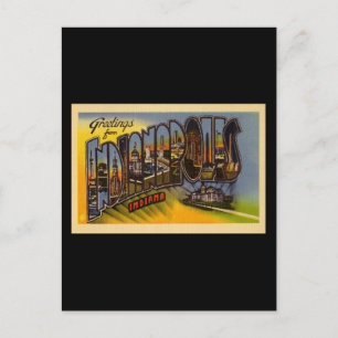 Carte Postale Salutations d'Indianapolis Indiana