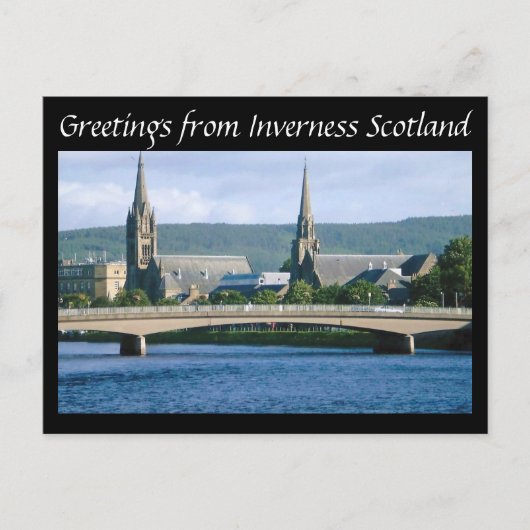 Carte Postale Salutations d'Inverness Scotland (Devant)