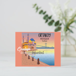 Carte Postale Salutations d'Istanbul Turquie