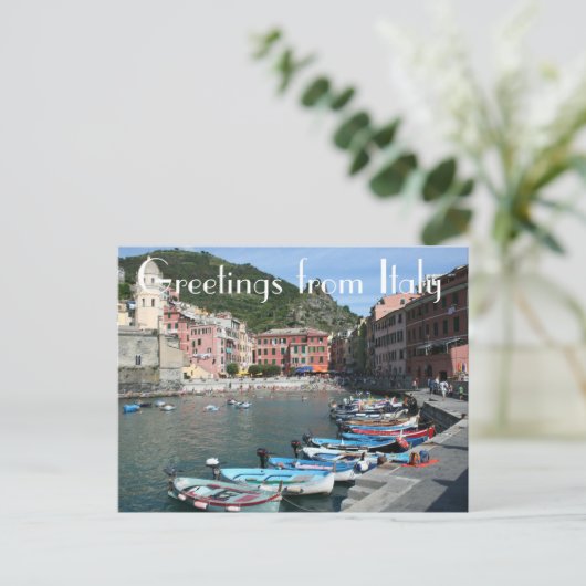 Carte Postale Salutations d'Italie (Debout devant)