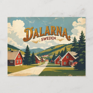 Carte Postale Salutations Dlarna Suède
