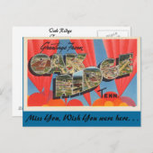 Carte Postale Salutations d'Oak Ridge (Devant / Derrière)