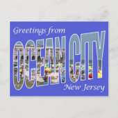Carte Postale Salutations d'Ocean City (Devant)