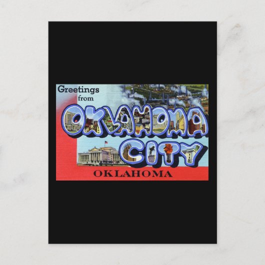 Carte Postale Salutations d'Oklahoma City Oklahoma (Devant)