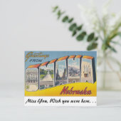 Carte Postale Salutations d'Omaha, Nebraska (Debout devant)