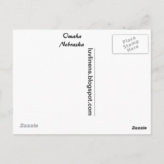 Carte Postale Salutations d'Omaha, Nebraska (Dos)