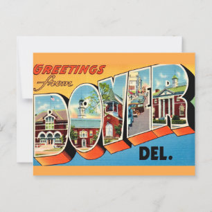 Carte Postale Salutations Dover Delaware