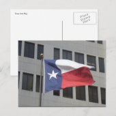 Carte Postale salutations drapeau du texas (Devant / Derrière)