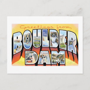 Carte Postale Salutations du barrage Boulder !