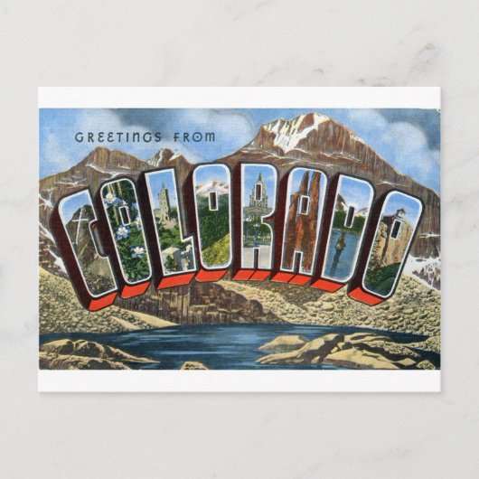 Carte Postale Salutations Du Colorado (Devant)