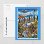 Carte Postale Salutations du Colorado (Devant / Derrière)
