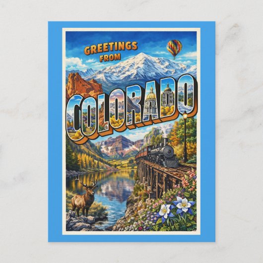 Carte Postale Salutations du Colorado (Devant)
