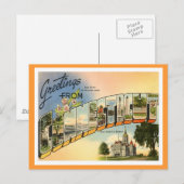 Carte Postale Salutations Du Connecticut (Devant / Derrière)